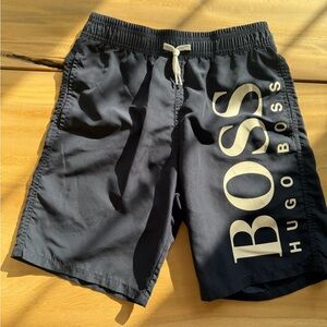 Hugo Boss Navy Swim Shorts with Logo